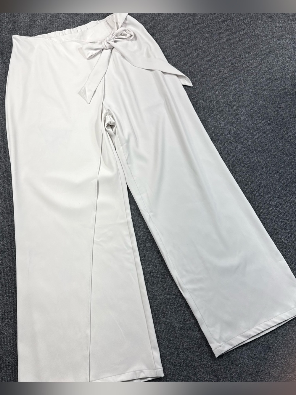 Halara Flex High Waisted Tie SideWide Leg Work Pants Size L NWT
